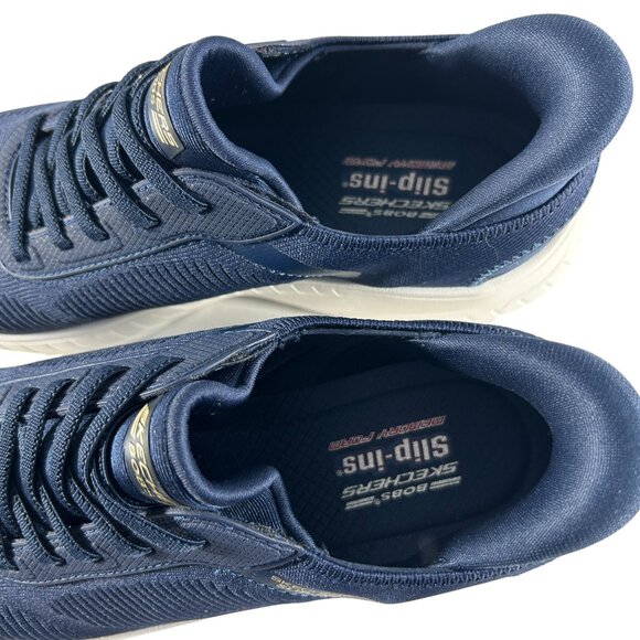 Skechers Womens Size 9 Bobs Sport Squad Blue Running Shoes Sneakers Memory Foam - Picture 6 of 8